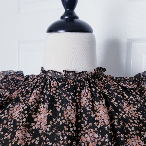 Nwot Generation Love High Neck Floral Top - Picture 7 of 13